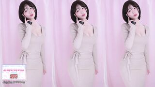 BJㄹ아 팬티 비치는 미시룩 롱 원피스 은꼴 korean bj 1