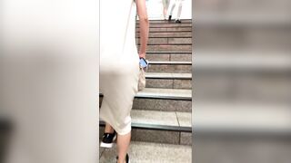 夏 ワンピース no 595 あれ tバックが 田中みな 系美女の透け透けワンピース着衣尻 voyeur jp