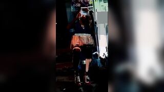 自分の美しさに酔いすぎて美脚を大開脚し純白パ ツを見せてくれるモデル級美女 voyeur jp 03